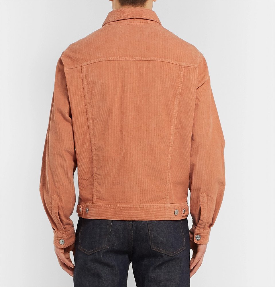 Peach denim jacket with hood online mens