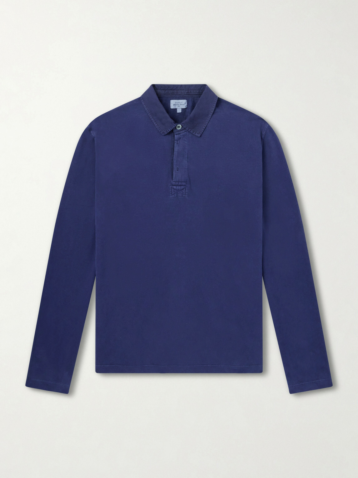 Hartford - Cotton-Fleece Rugby Shirt - Blue