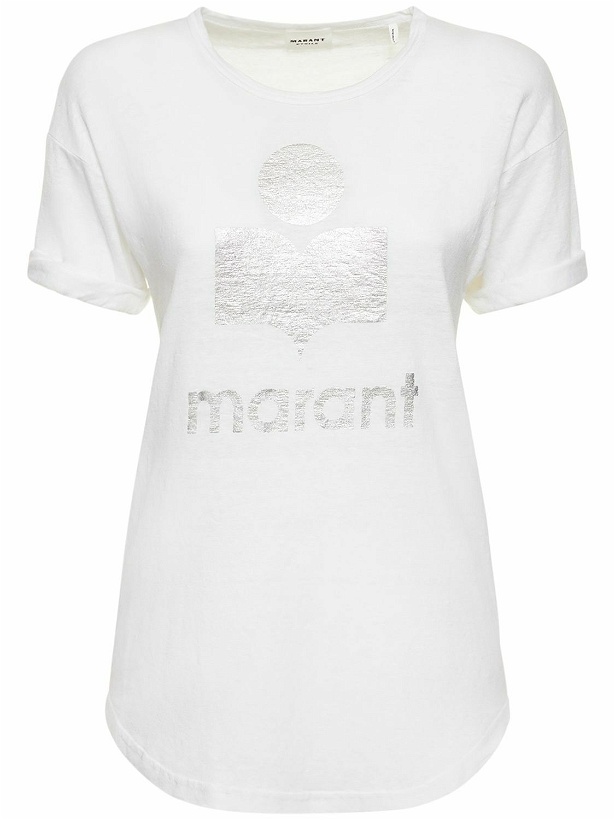 Photo: MARANT ETOILE Koldi Logo Printed Linen T-shirt