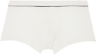 ZEGNA White Piping Boxer Briefs