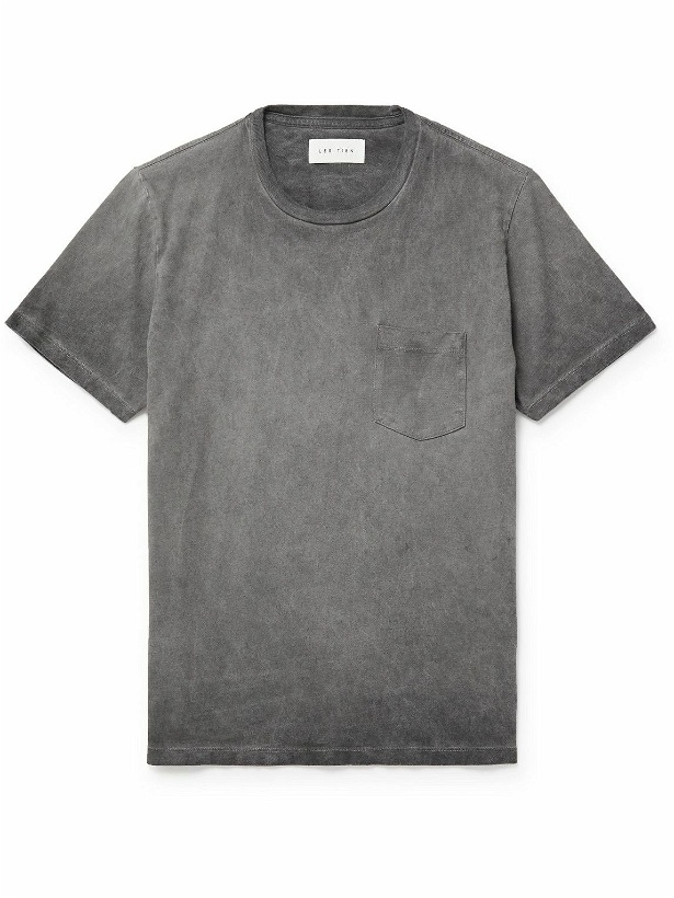 Photo: Les Tien - Distressed Cotton-Jersey T-Shirt - Gray