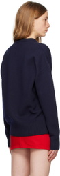AMI Paris Navy Ami de Cœur Sweater