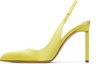 TOM FORD Yellow Satin T Slingback Heels
