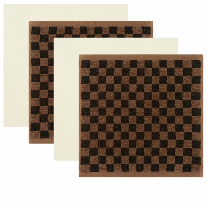 Photo: Baina Face Cloth Gift Set in Ivory/Tabac/Noir 