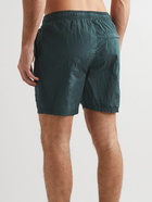 Stone Island - Straight-Leg Mid-Length Logo-Appliquéd Swim Shorts - Green