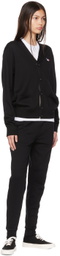 Maison Kitsuné Black Canvas Laced Low-Top Sneakers
