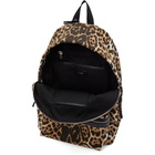 Saint Laurent Beige and Black Leopard Print City Backpack