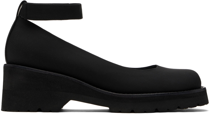 Photo: AMOMENTO Black Round Toe Strap Ballerina Flats