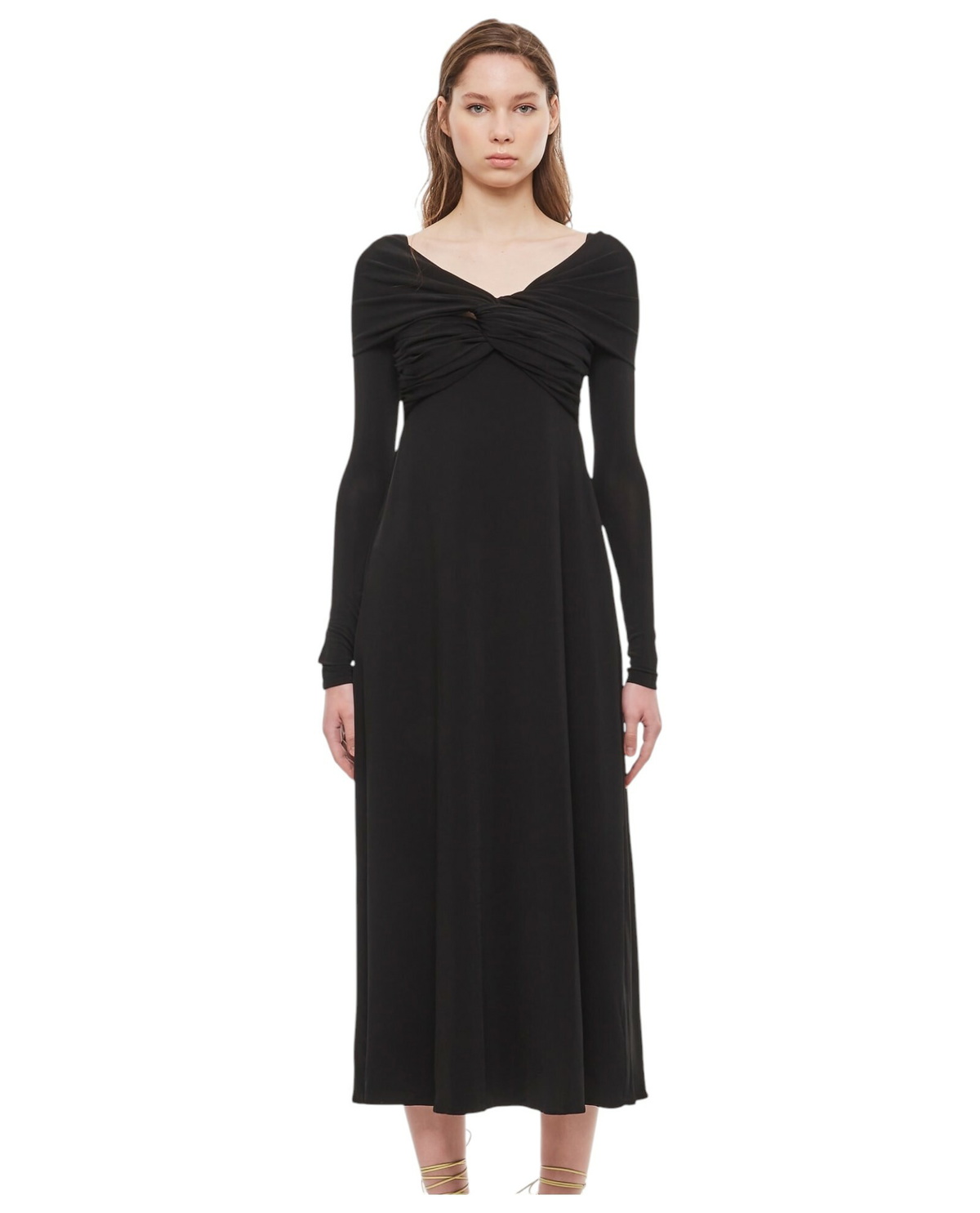 Khaite Effy Silk And Cotton Long Dress Khaite