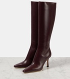 Jimmy Choo Agathe 85 leather knee-high boots