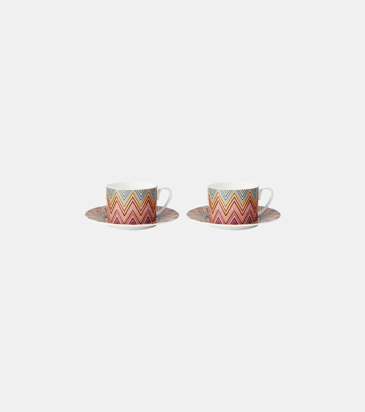 Missoni Zig Zag Jarris set of 2 teacups and saucers