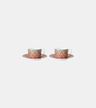 Missoni Zig Zag Jarris set of 2 teacups and saucers