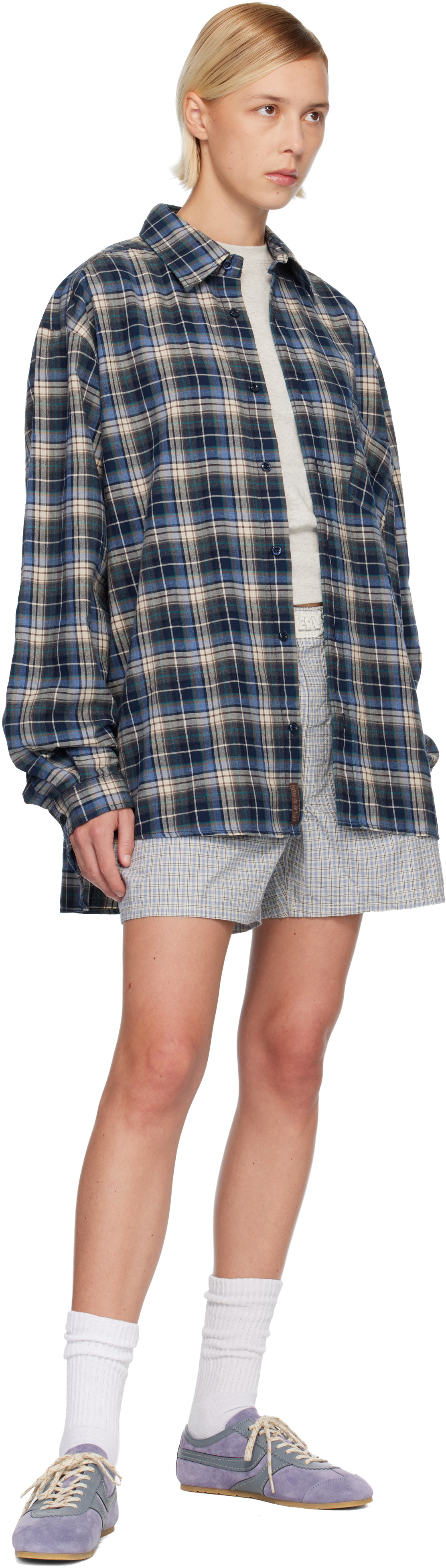 ERL Navy Plaid Shirt