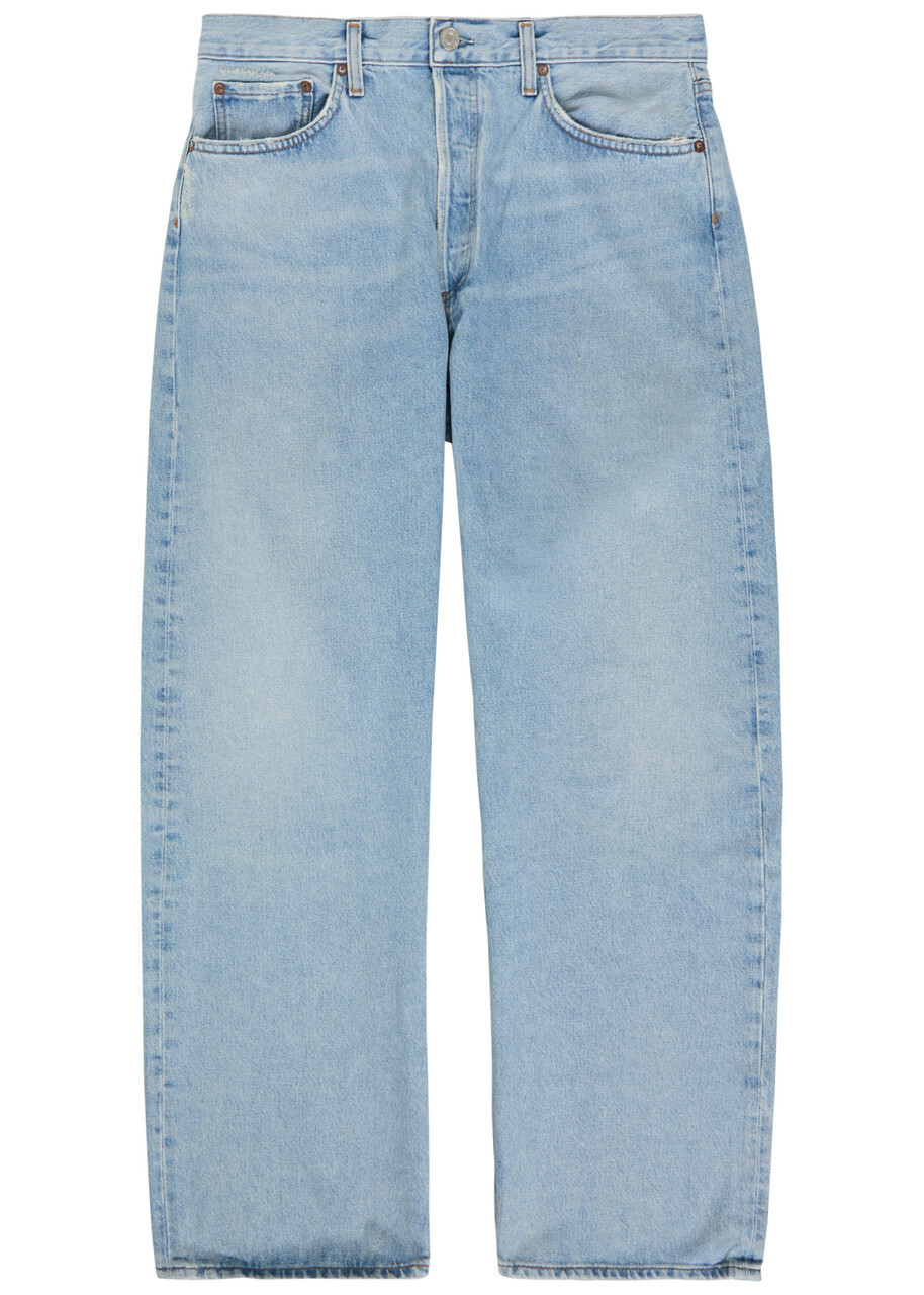 Agolde Afton Relaxed Straight-leg Jeans Light Blue
