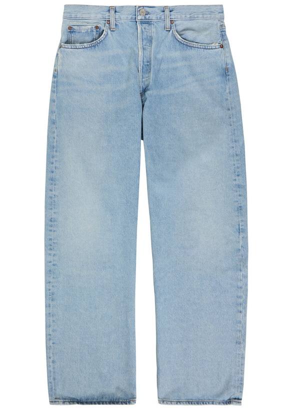 Photo: Agolde Afton Relaxed Straight-leg Jeans Light Blue