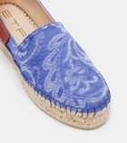 Etro Paisley denim jacquard espadrilles