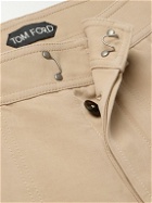 TOM FORD - Straight-Leg Cotton-Twill Trousers - Brown