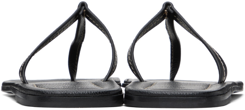 TOTEME Black 'The T-Strap' Sandals Toteme