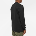 Maharishi Men's MILTYPE Embroidery Long Sleeve Pocket T-Shirt in Black