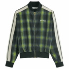 Palm Angels Women's Classic Logo Check Bomber Jacket in Green