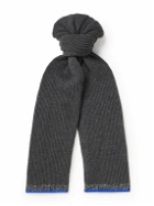 Johnstons of Elgin - Striped Ribbed Cashmere Scarf