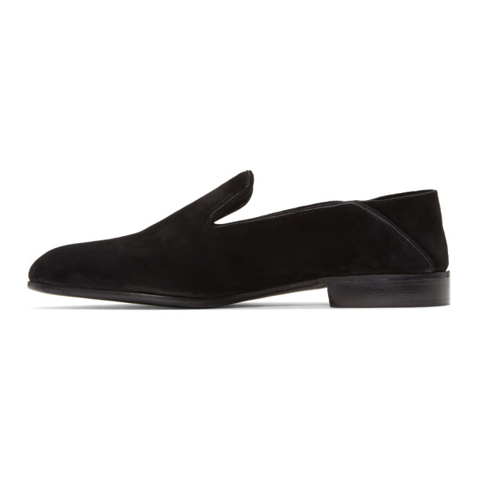 Alumnae Black Suede Garconne Step Down Loafers