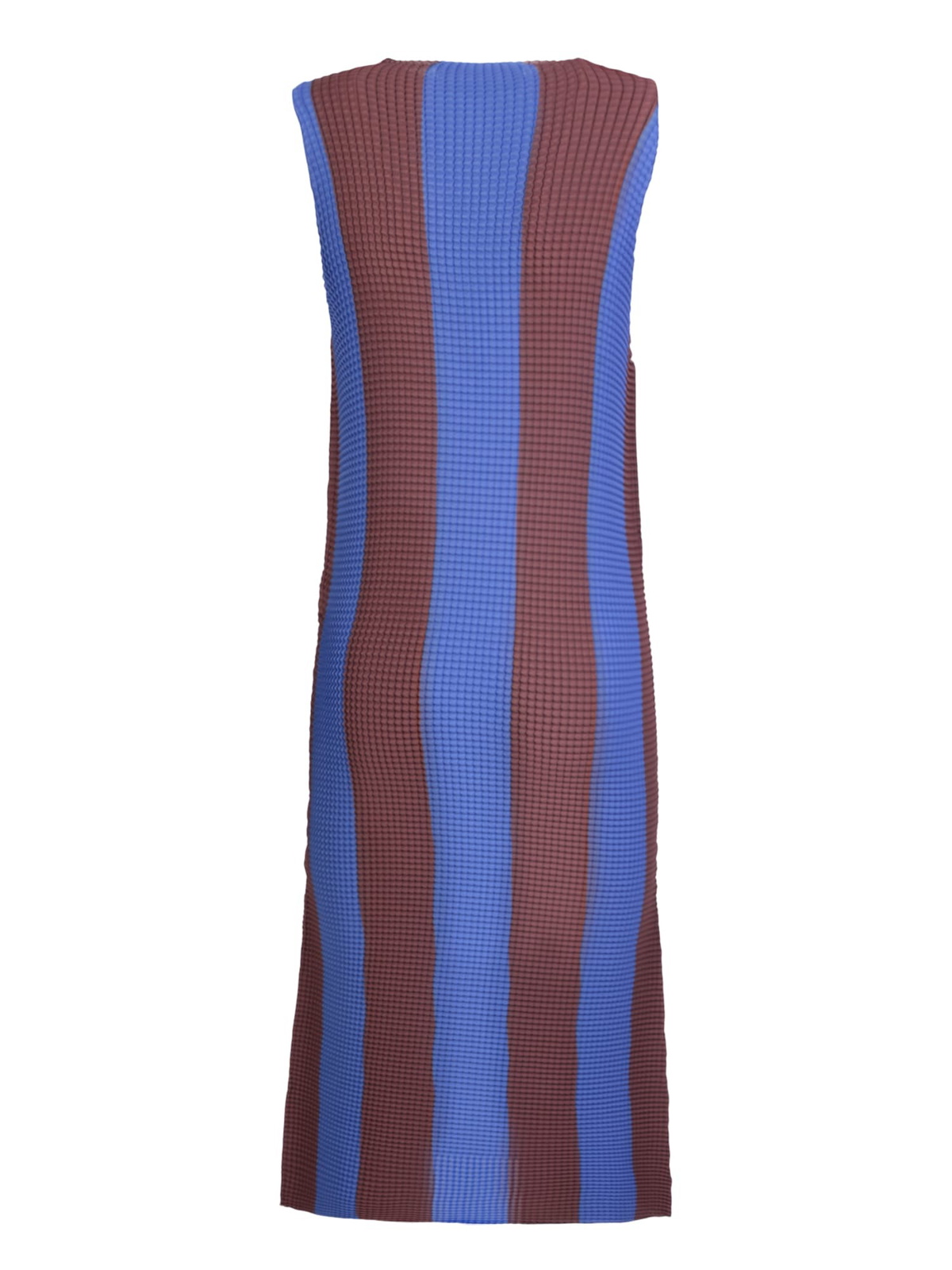 Sunnei Blue/brown Pleated Midi Dress