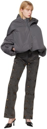 Y/Project Gray Snap Off Puffer Jacket
