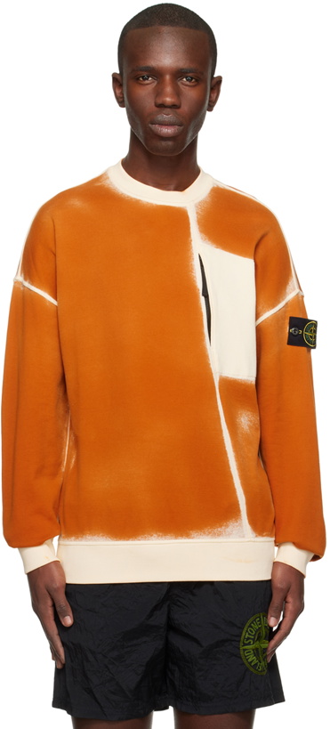 Photo: Stone Island Orange Patch Sweatshirt
