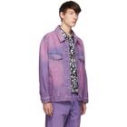 Martine Rose Purple Oversized Denim Jacket