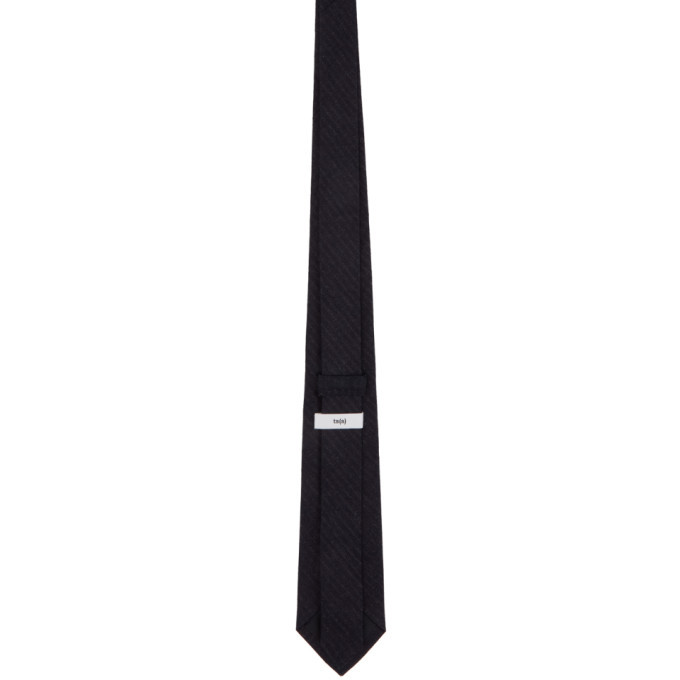 tss Navy Linen Herringbone Tie