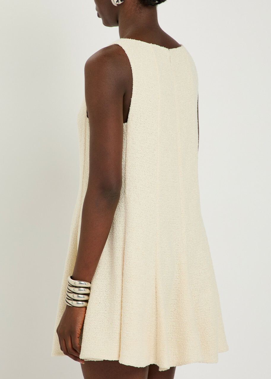 Khaite Mags Bouclé Mini Dress Natural