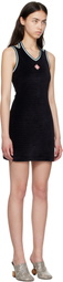 Casablanca Black Hippie Tennis Minidress