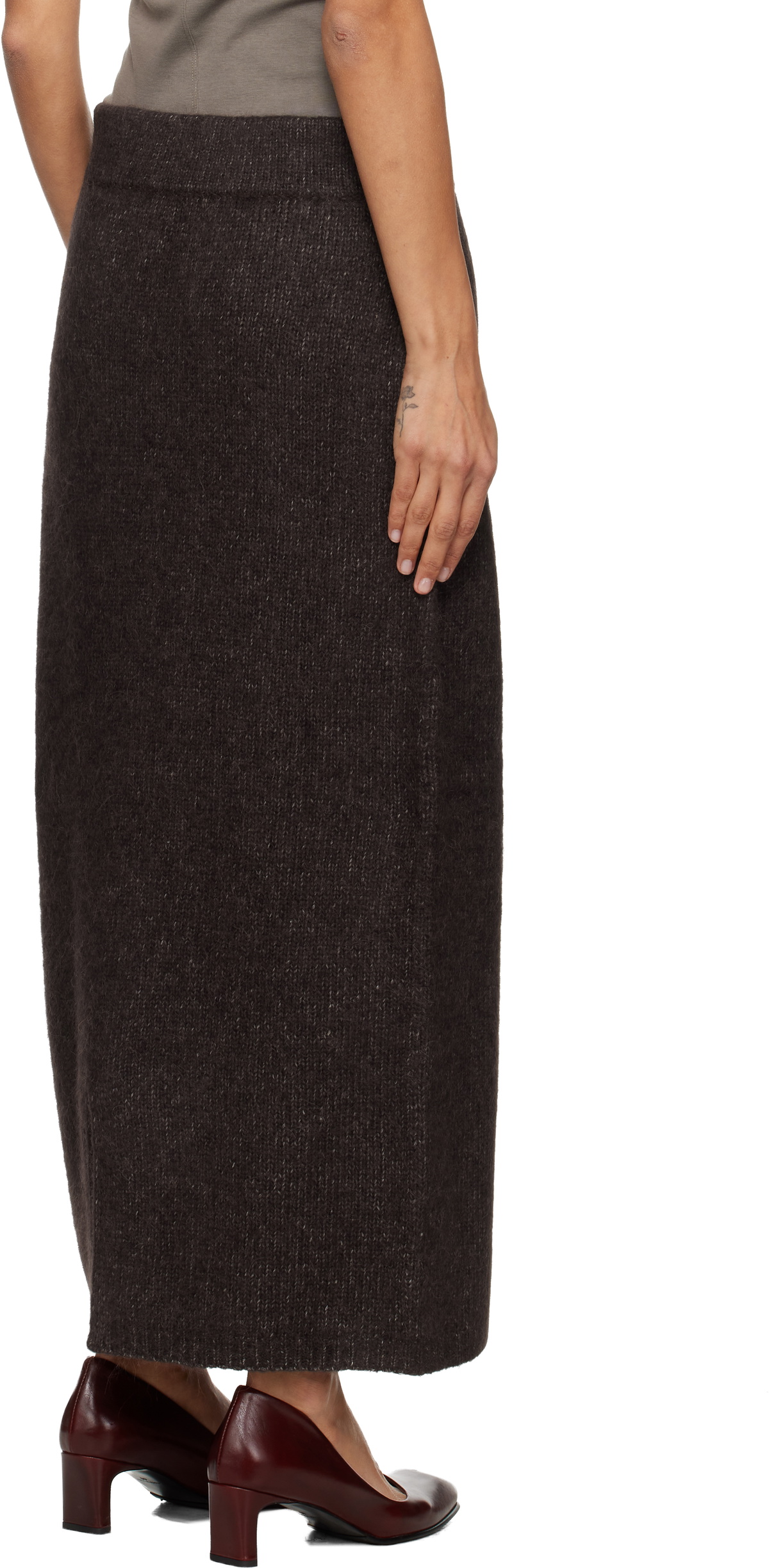 Lauren Manoogian Brown Loft Pencil Midi Skirt