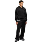 Y-3 Black Velvet Corduroy Hoodie