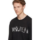 Alexander McQueen Black Intarsia Dancing Skeleton Sweater