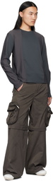 FFFPOSTALSERVICE Gray Diffraction Knit Longsleeve T-shirt