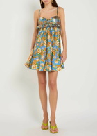 Rabanne Floral-print Chainmail and Jersey Mini Dress Multicoloured