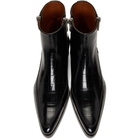 Givenchy Black Croc Dallas Zip Boots