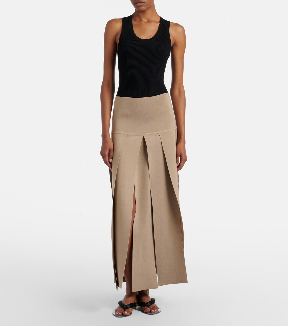 Alaïa Pleated maxi skirt
