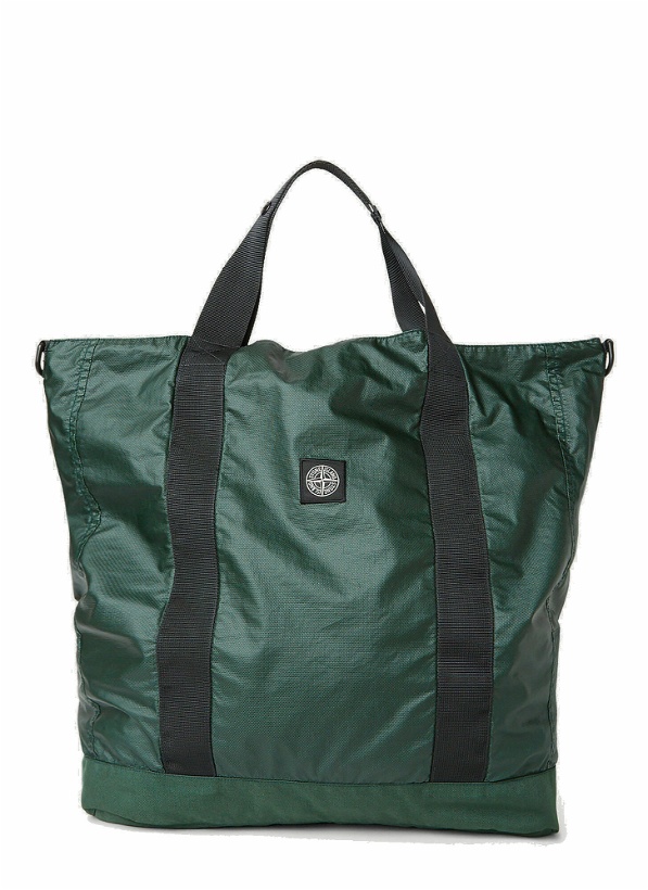 Photo: Stone Island - Logo Patch Tote Bag in Green