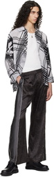Serapis Black & White Clothing Facilities Silk Shirt