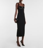 Galvan Celeste embellished knit midi dress