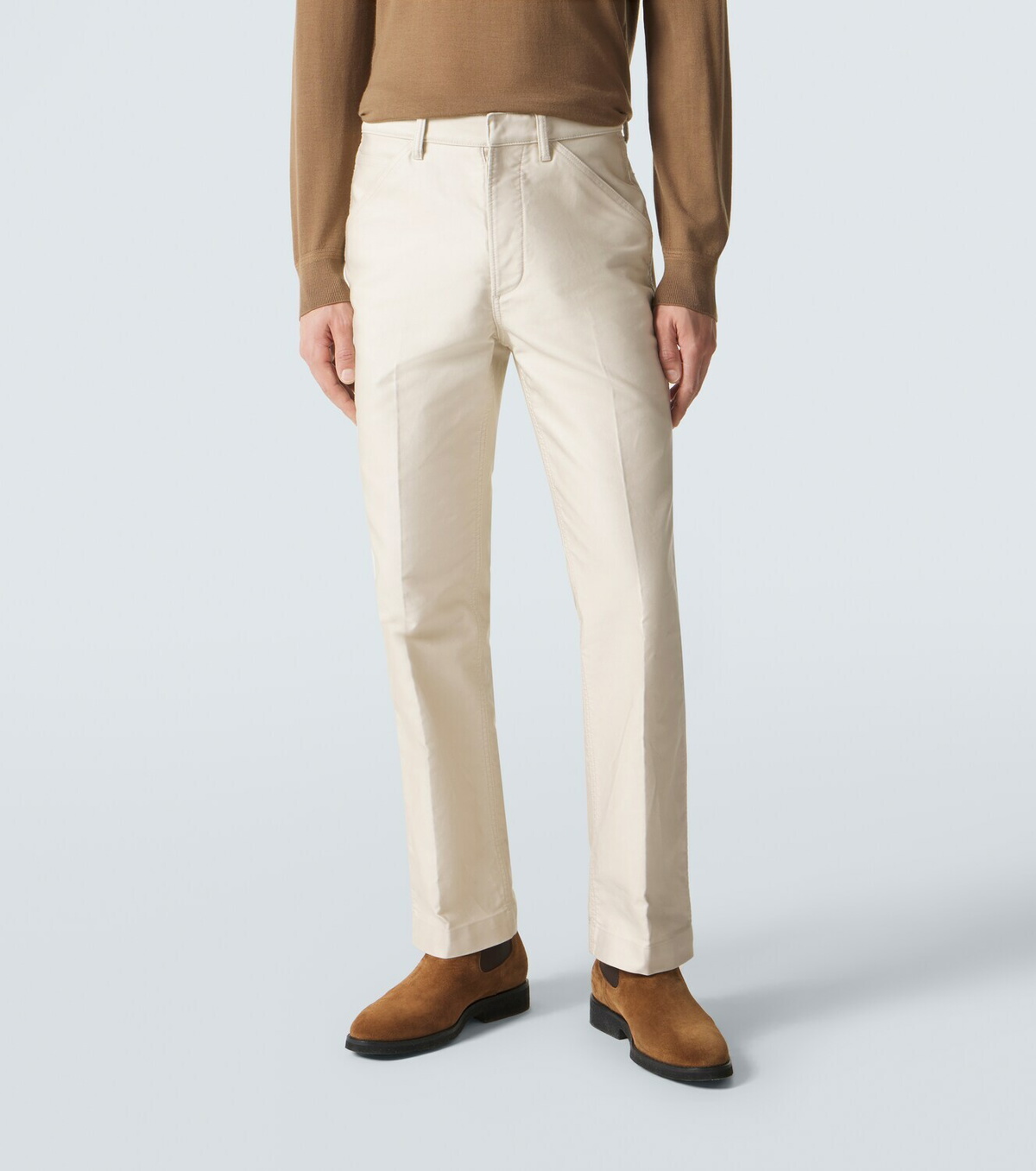 Tom Ford Cotton satin straight pants