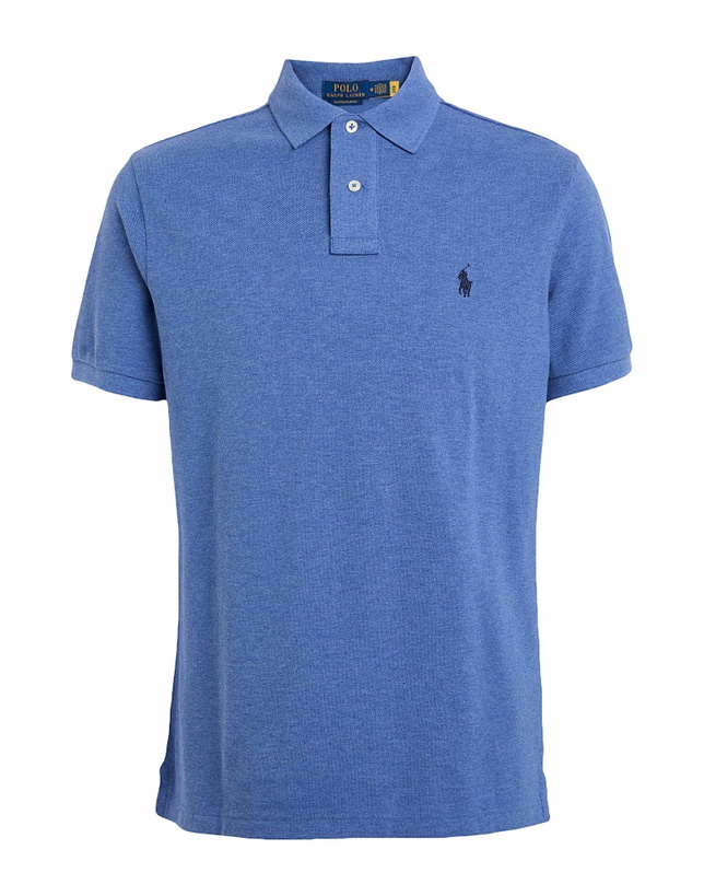 Photo: Polo Ralph Lauren Custom Slim Fit Mesh Polo Shirt Mens Polo shirt in Blue