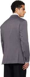 Hugo Gray Checked Modern-Fit Blazer