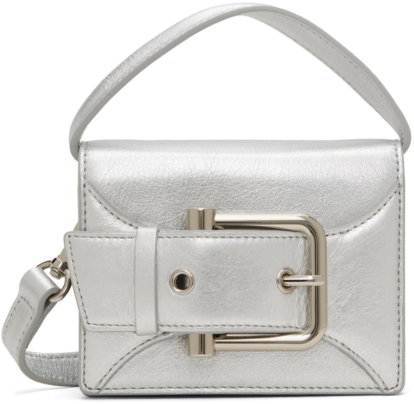 OSOI Silver Belted Boucle Micro Bag OSOI