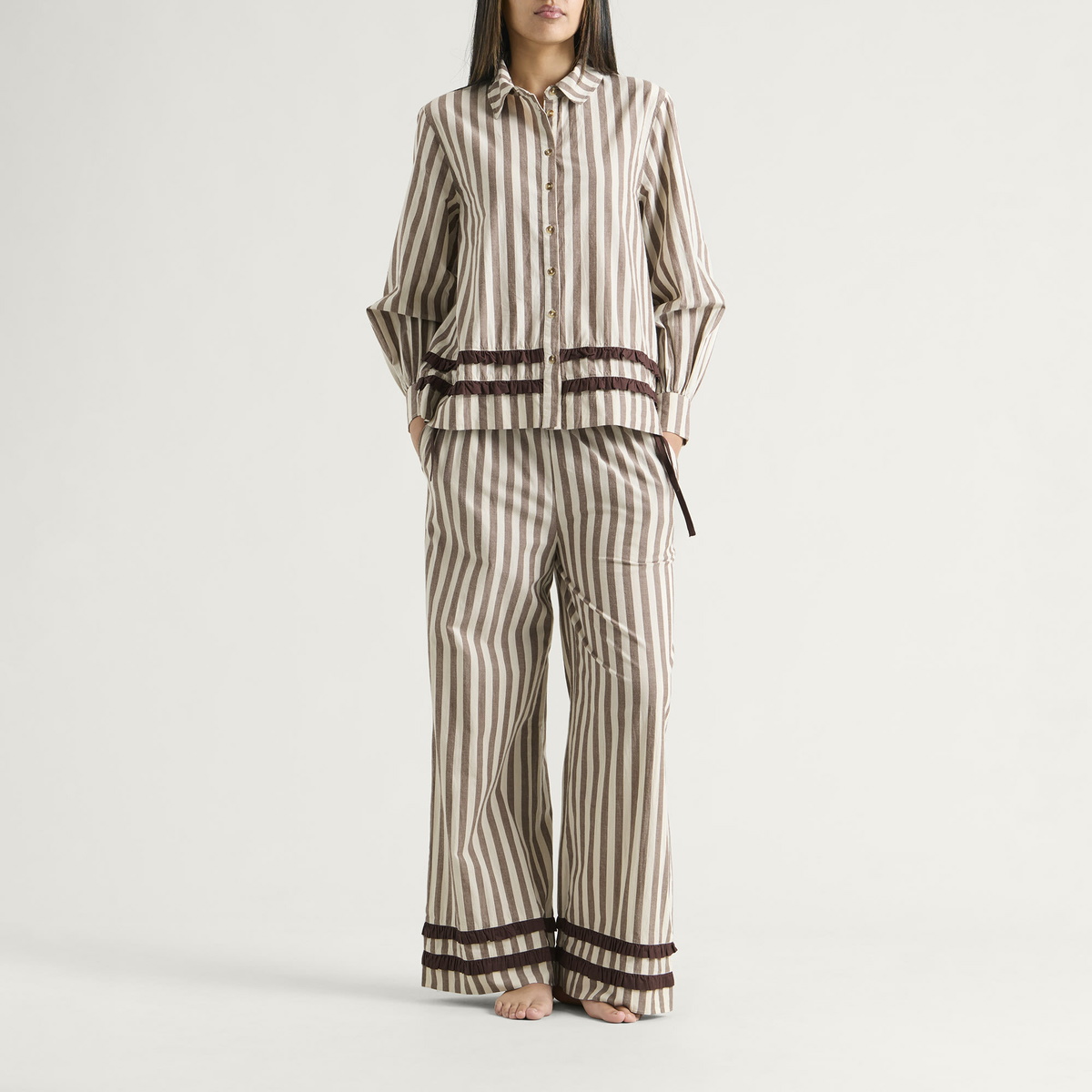 Damson Madder Women's Izzy Pyjama Set in Stripe