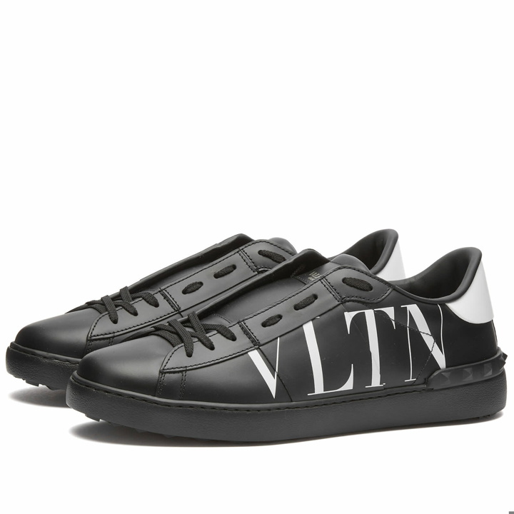 Photo: Valentino Men's Open Skate Sneakers in Black/White