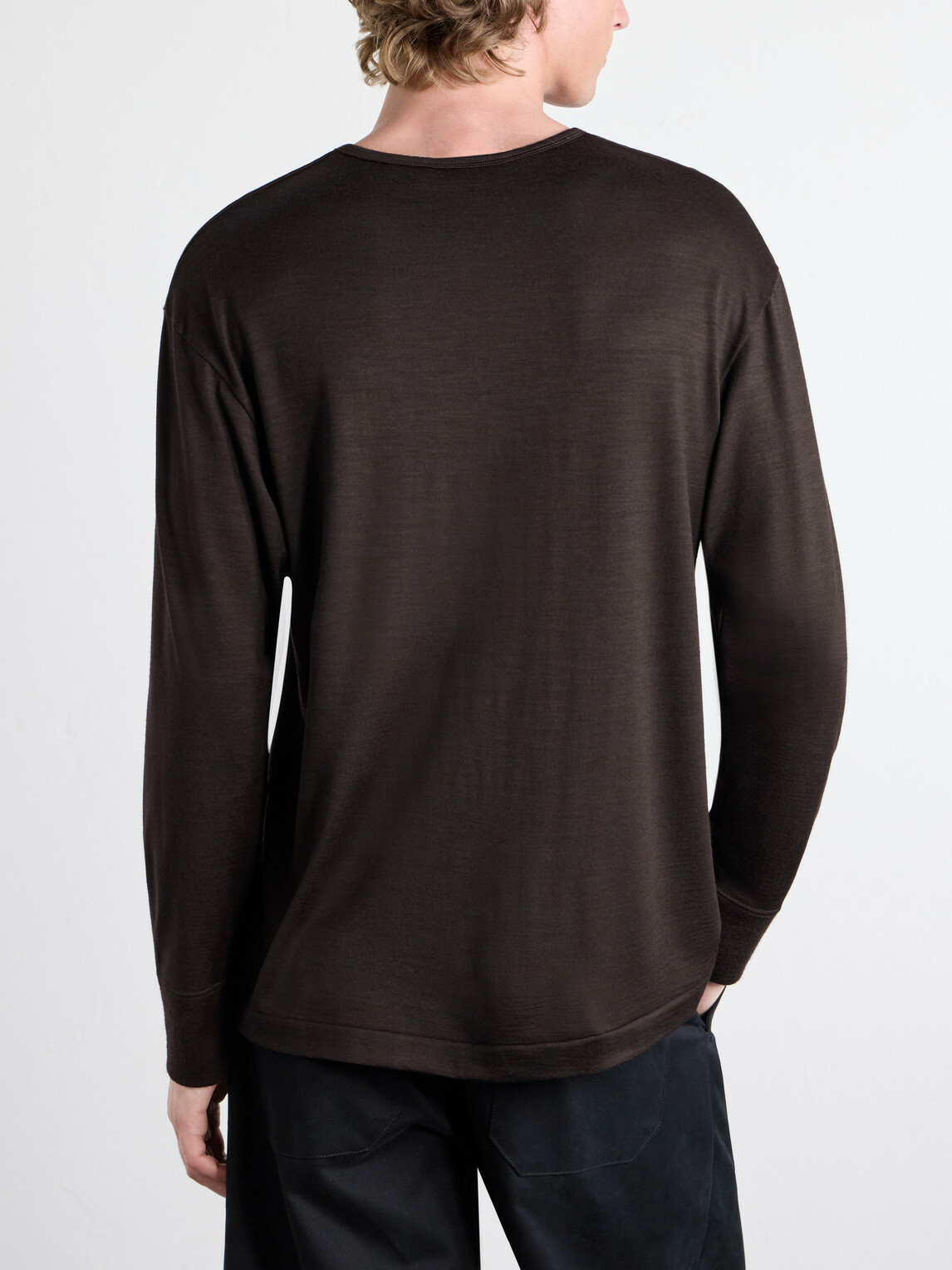 Studio Nicholson - Cotton-Jersey Henley T-Shirt - Brown